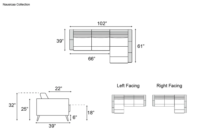 Nicoline Nausicaa Sectional with Chaise