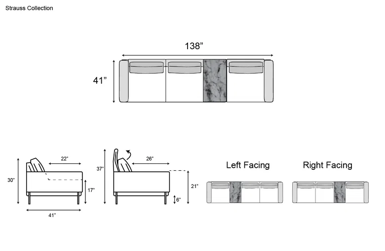 Nicoline Strauss Sofa with Table