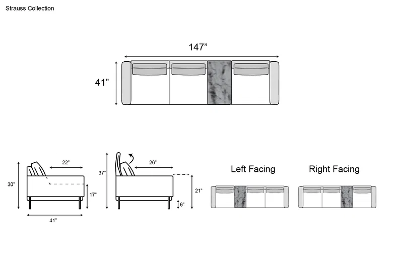 Nicoline Strauss Sofa with Table