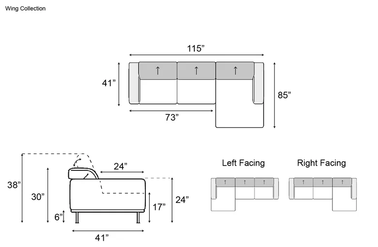 Nicoline Wing Sectional with Chaise
