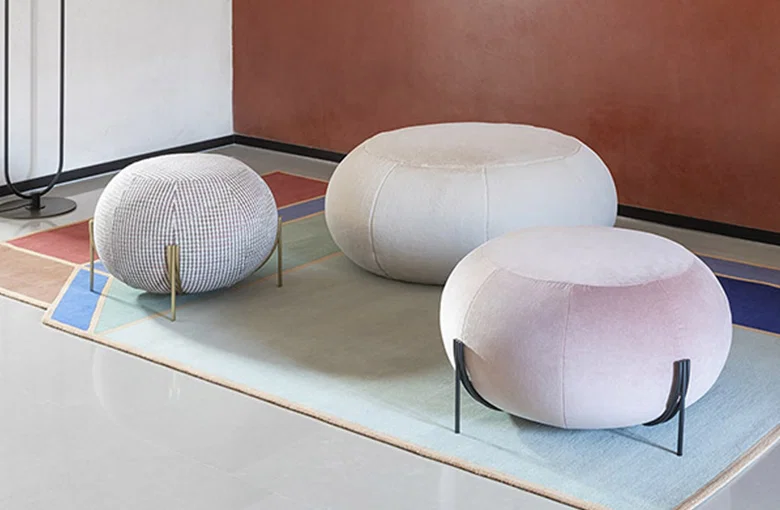 Saba Quickship Geo Pouf Quickship