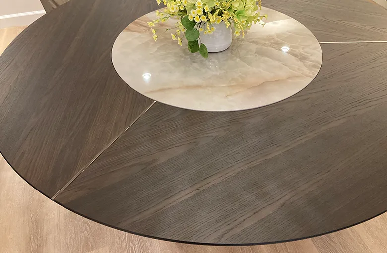Sample Sale Soho Round Dining Table with lazy susan Sale: $5,768 | Retail $11,536