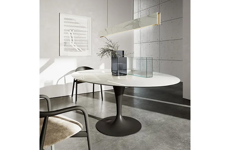 Sovet Flute Elliptical Dining Table